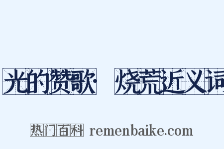 光的赞歌·烧荒近义词是什么意思的图片